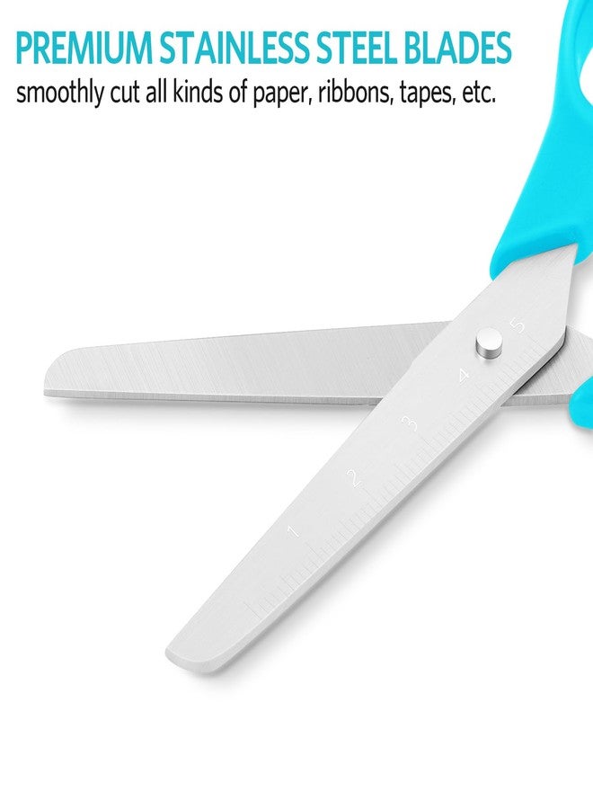 Asdirne Kids Scissors, Children Scissors with Comfort Grip Handles, Safety Blunt Tip, 5 Inch, 3 Pack - Image 5